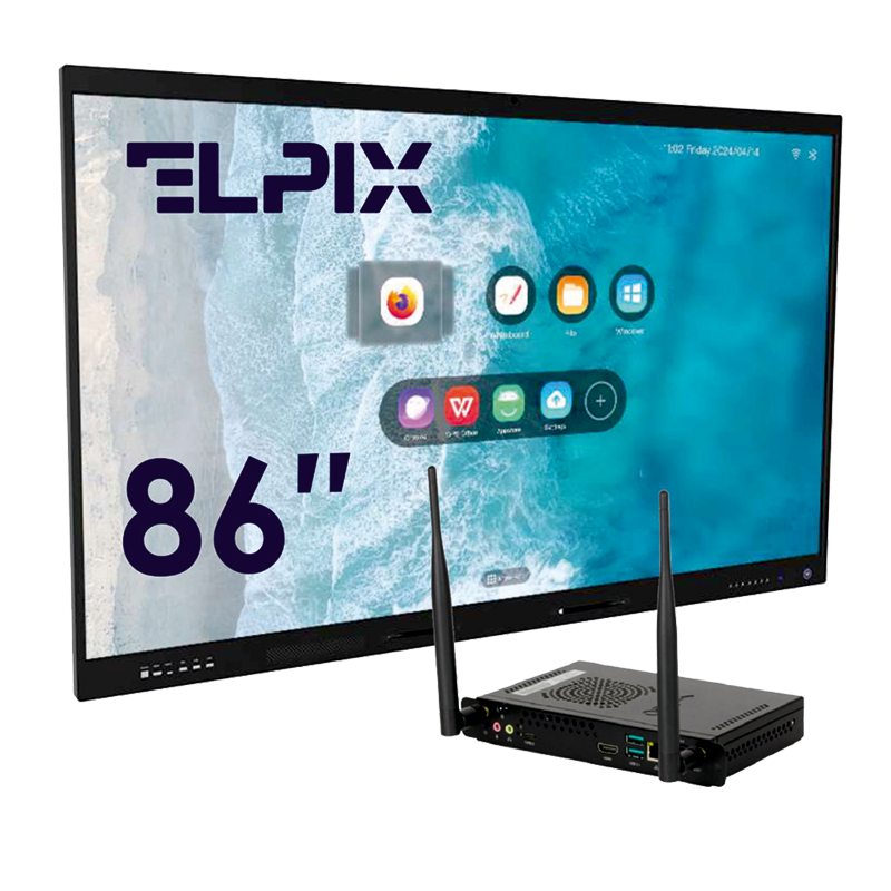 Інтерактивна панель Elpix Z3 86" (86Z3ADV311D2), OPS ПК (I5-13450HX/16/512/W11Pro), настінне кріплення